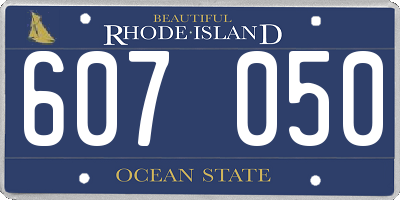 RI license plate 607050