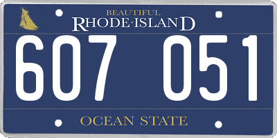 RI license plate 607051