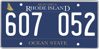 RI license plate 607052