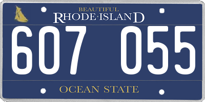 RI license plate 607055
