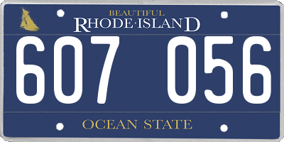 RI license plate 607056