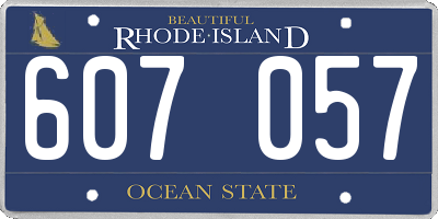 RI license plate 607057