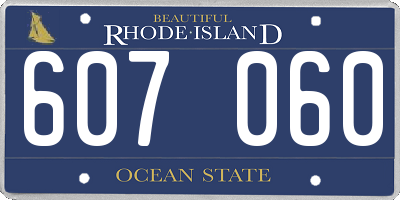 RI license plate 607060