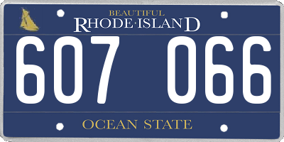RI license plate 607066