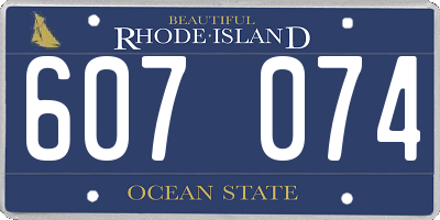 RI license plate 607074