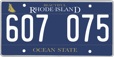 RI license plate 607075