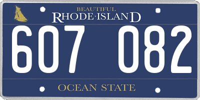 RI license plate 607082