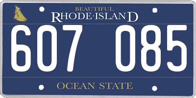 RI license plate 607085