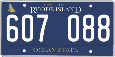 RI license plate 607088