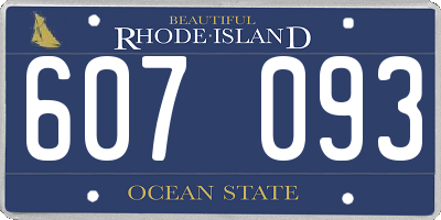 RI license plate 607093
