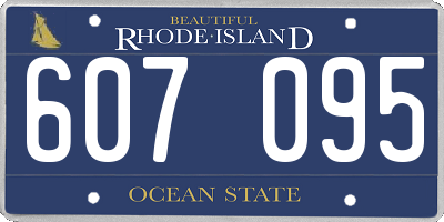 RI license plate 607095