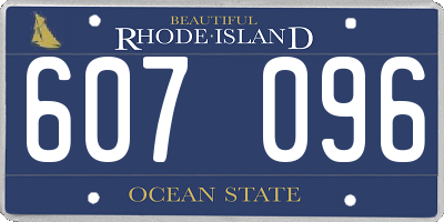 RI license plate 607096