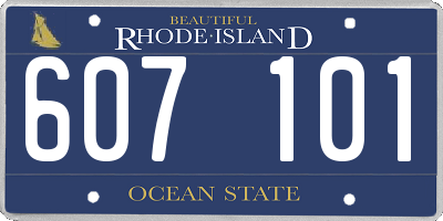 RI license plate 607101