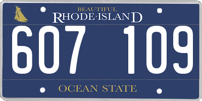 RI license plate 607109
