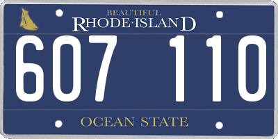 RI license plate 607110
