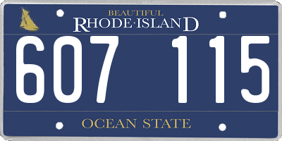 RI license plate 607115