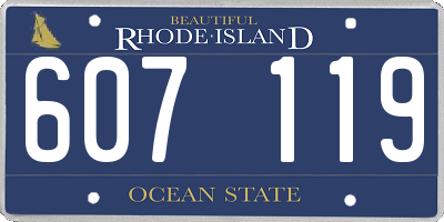 RI license plate 607119
