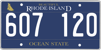 RI license plate 607120