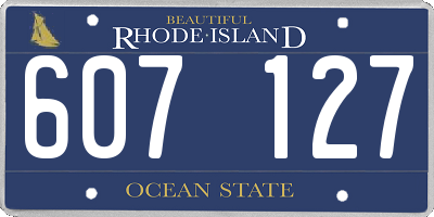 RI license plate 607127