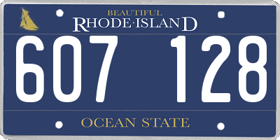 RI license plate 607128