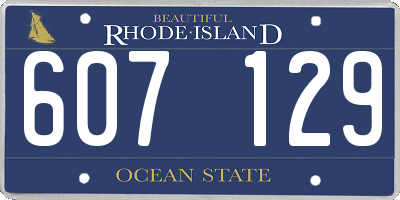 RI license plate 607129