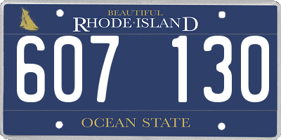 RI license plate 607130