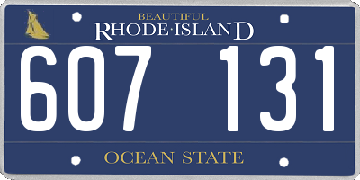 RI license plate 607131