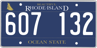 RI license plate 607132
