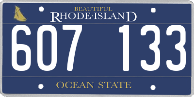 RI license plate 607133