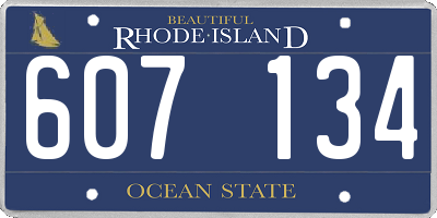 RI license plate 607134