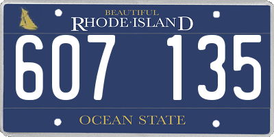 RI license plate 607135