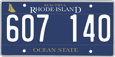 RI license plate 607140