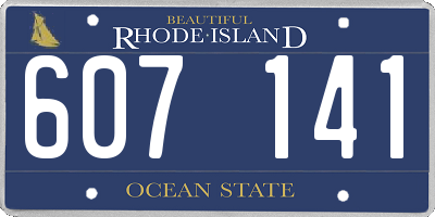 RI license plate 607141