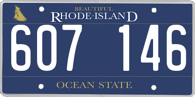 RI license plate 607146