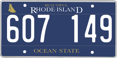 RI license plate 607149