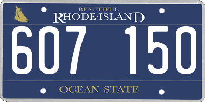 RI license plate 607150