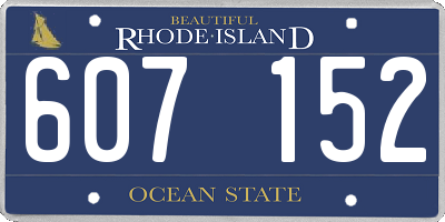 RI license plate 607152