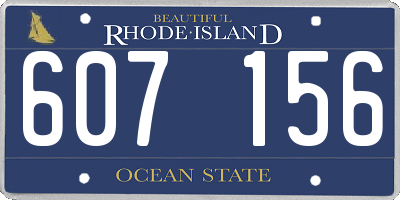RI license plate 607156