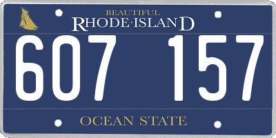 RI license plate 607157