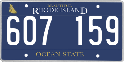 RI license plate 607159