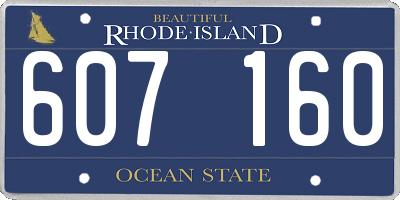 RI license plate 607160