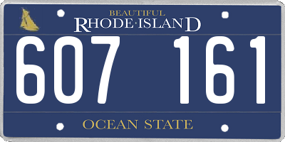 RI license plate 607161