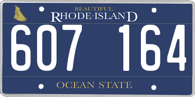 RI license plate 607164