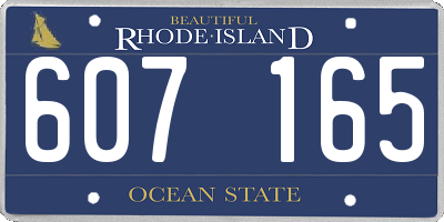 RI license plate 607165
