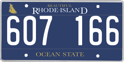 RI license plate 607166