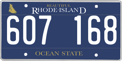 RI license plate 607168
