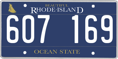 RI license plate 607169