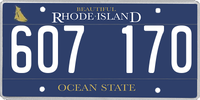 RI license plate 607170