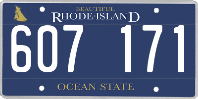 RI license plate 607171