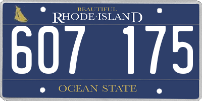 RI license plate 607175